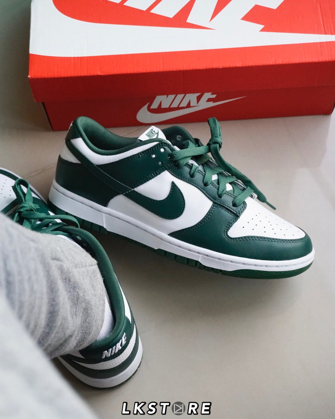 Nike dunk low retro 白綠 