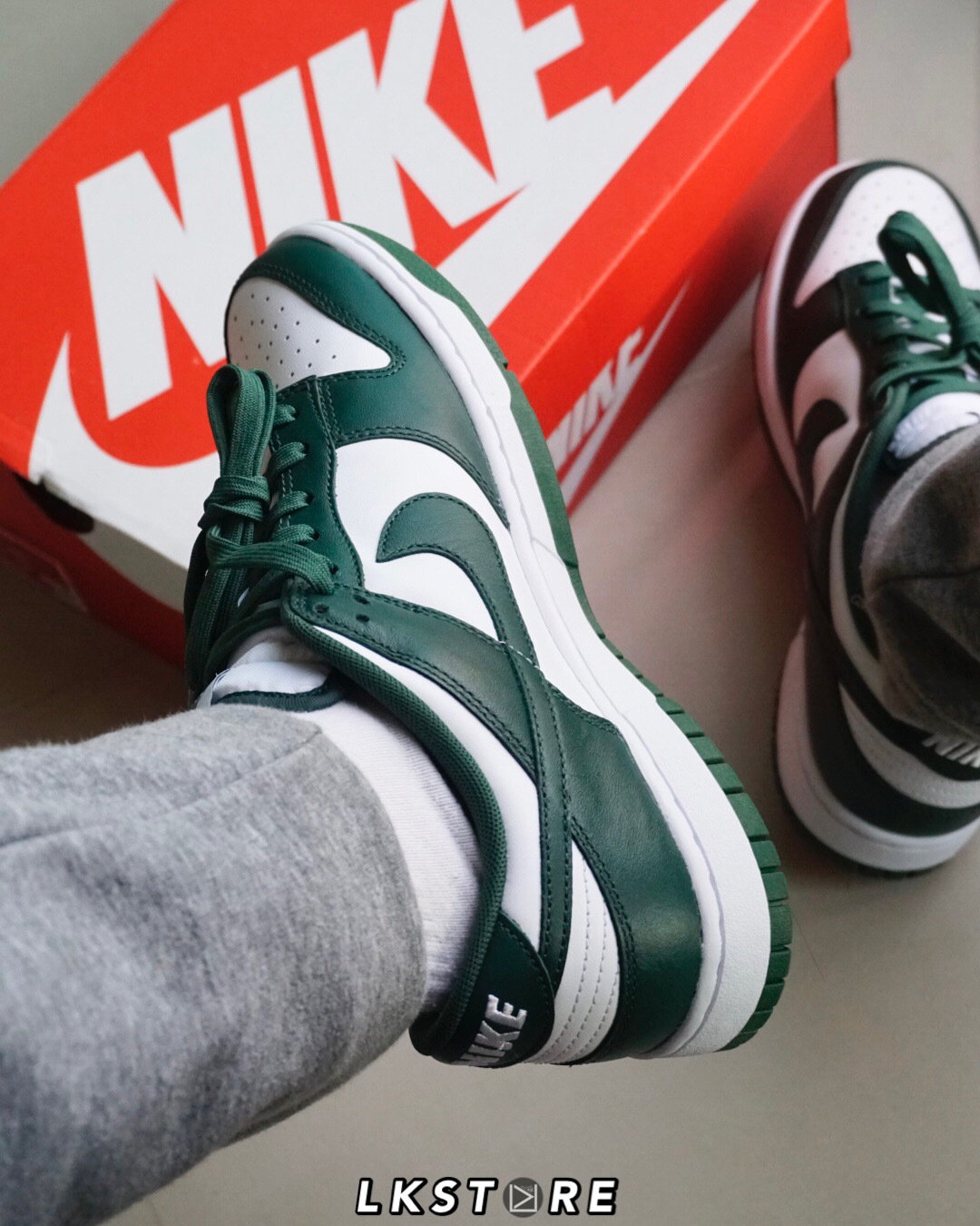 Nike dunk low retro 白綠 