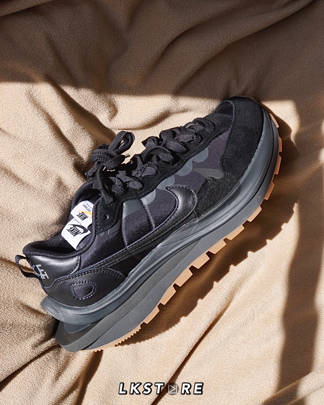 Nike Vaporwaffle Sacai 黑生膠 全黑 