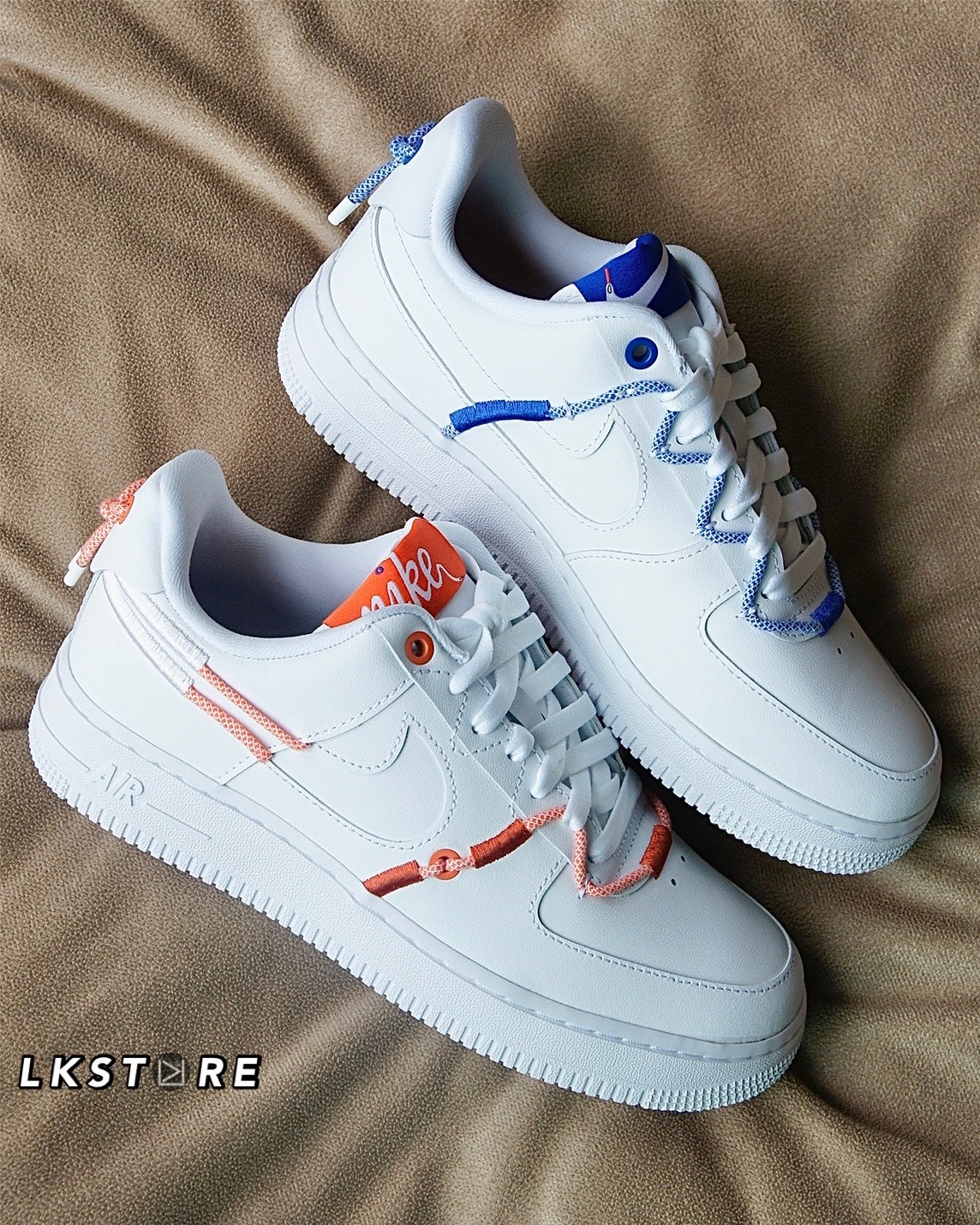 NIKE WMNS AIR FORCE 1 '07 LX 鴛鴦 藍橘 DH4408-100 女款 白色 af1白 airforce1