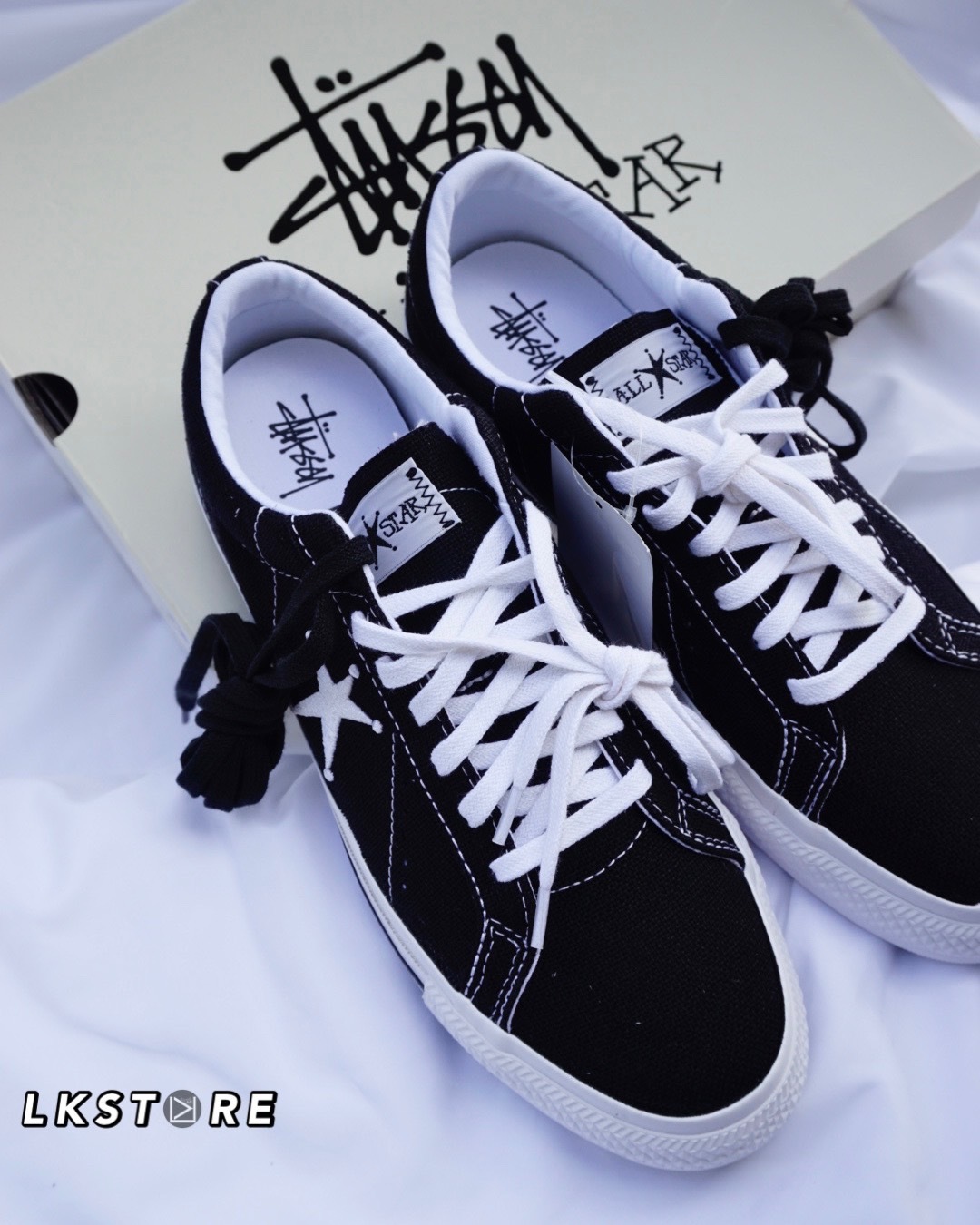 Converse X Stussy One Star 一星 黑白 聯名 173120c 帆布鞋 情侶鞋