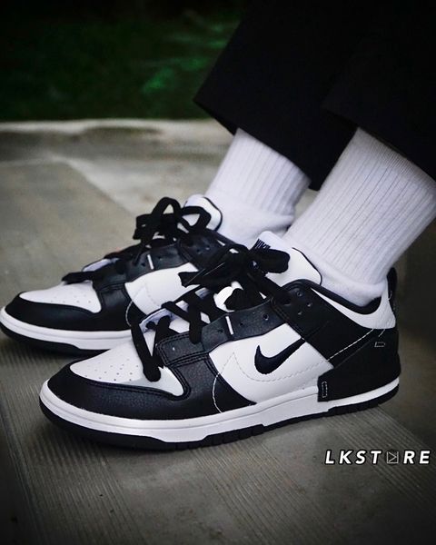 Nike Dunk Low Disrupt 2 "Panda" 黑白熊貓 DV4024-002 女款 黑白 可回收材質 解構熊貓 情侶鞋