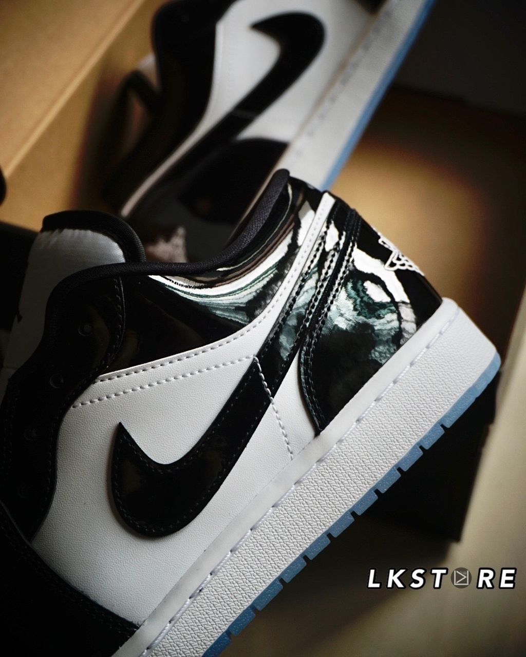 Air Jordan 1 Low Concord 漆皮冰底黑白亮皮DV1309-100 DV1333-100 aj1