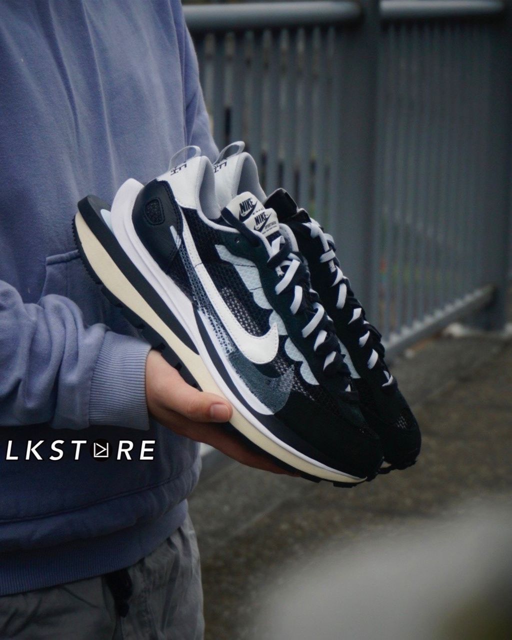 Nike Vaporwaffle x Sacai 黑白 聯名款 初代 厚底 增高CV1363-001 sacai黑白 sacai初代