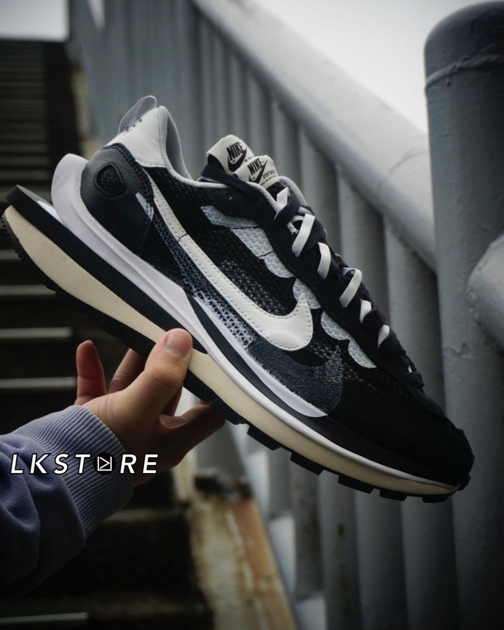 Nike Vaporwaffle x Sacai 黑白 聯名款 初代 厚底 增高 CV1363-001 sacai黑白 sacai初代