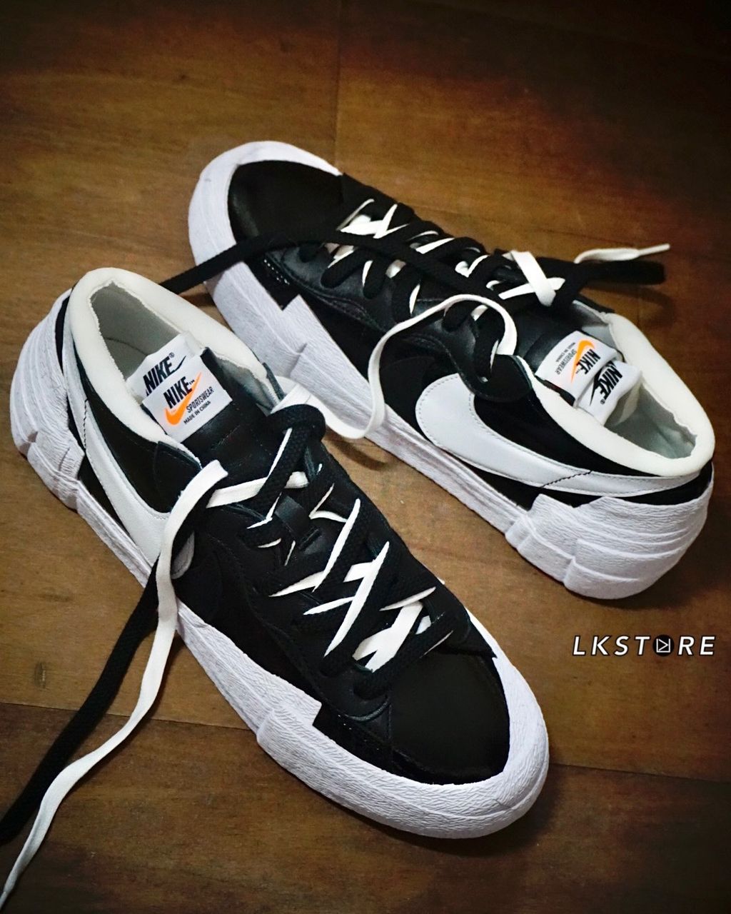 NIKE Blazer Low X Sacai “black Patent Leather