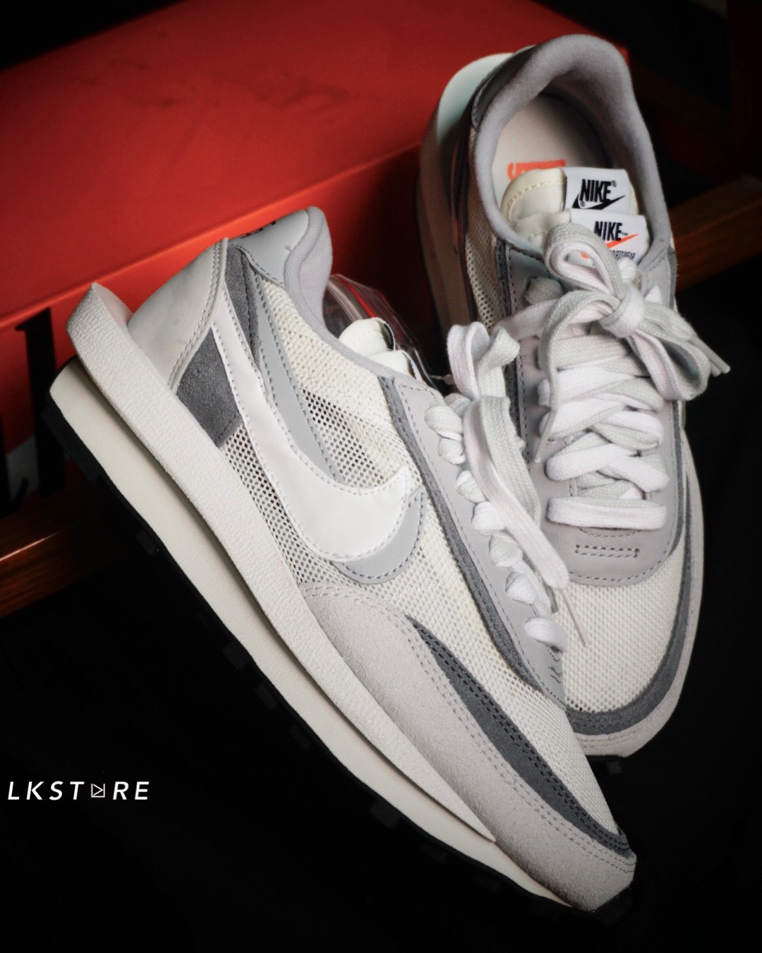 28.5cm NIKE LDWAFFLE x SACAI x UNDERCOVER “NIGHT MAROON AND TEAM 