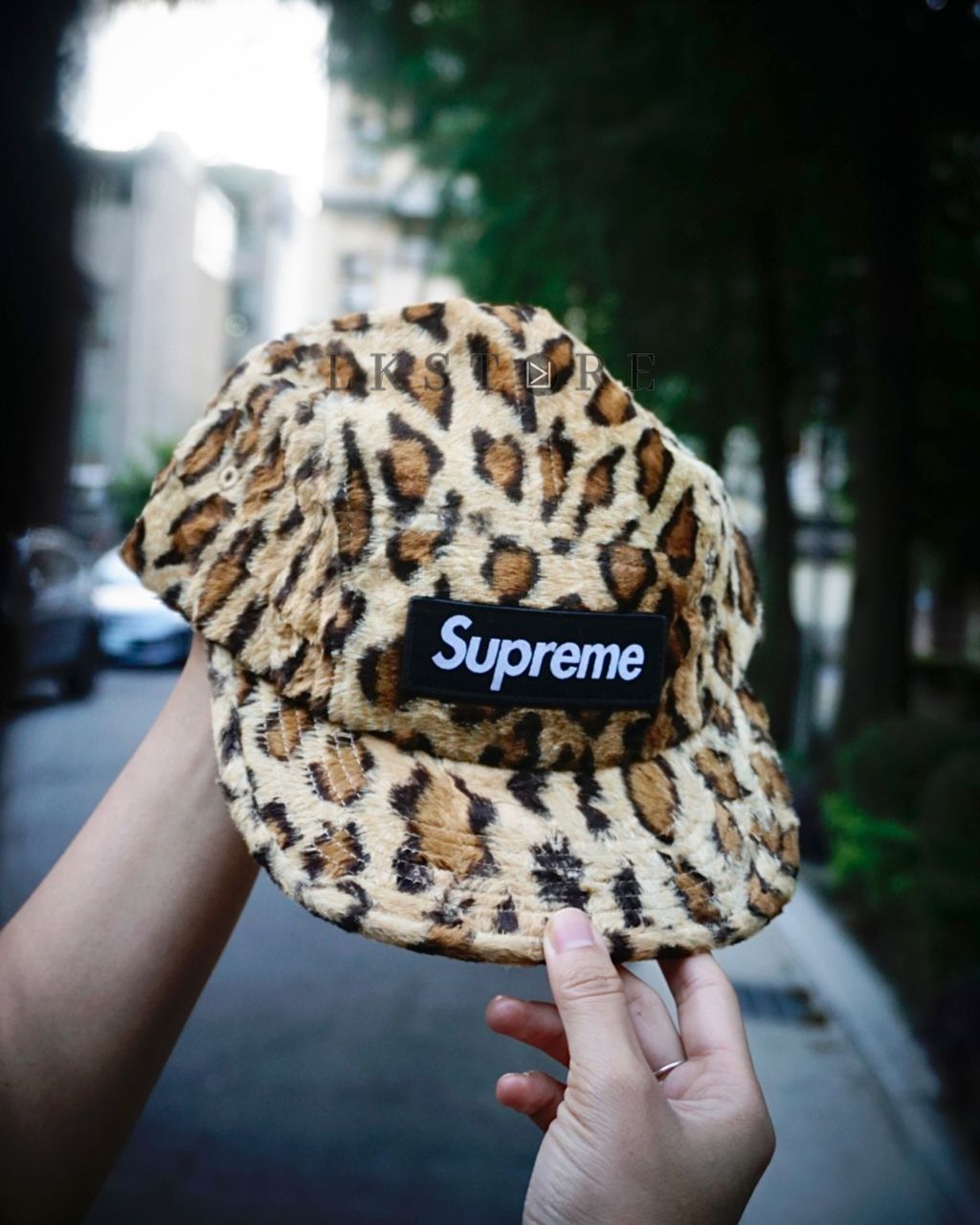 Supreme x GOODENOUGH Crushed Rayon Camp Cap Leopard 豹紋