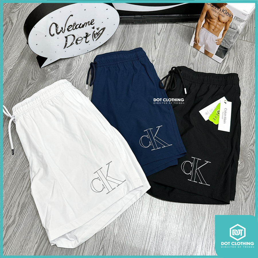 CK簍空字海灘褲-2