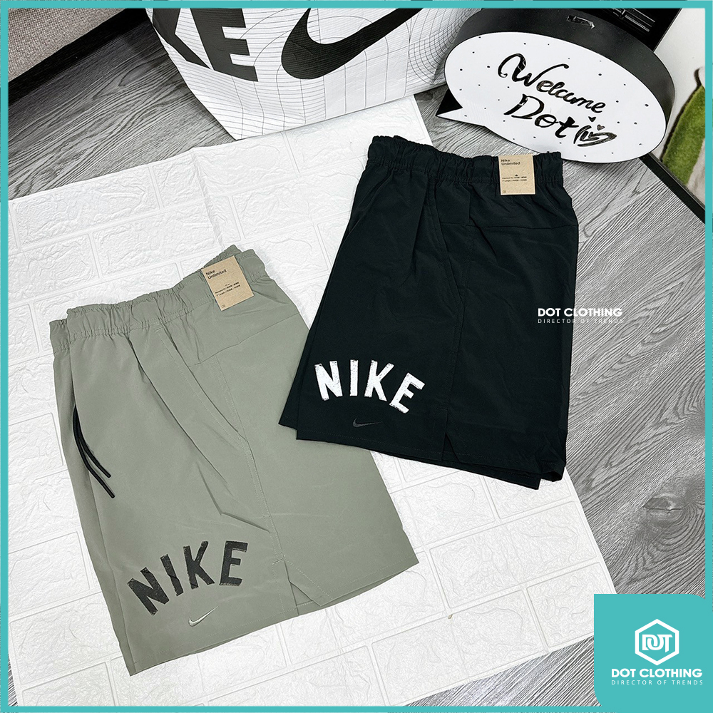 NIKE黑淺綠短褲-1