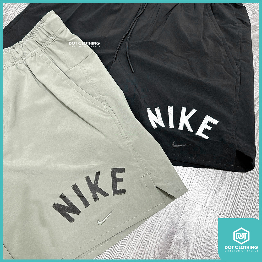 NIKE黑淺綠短褲-2