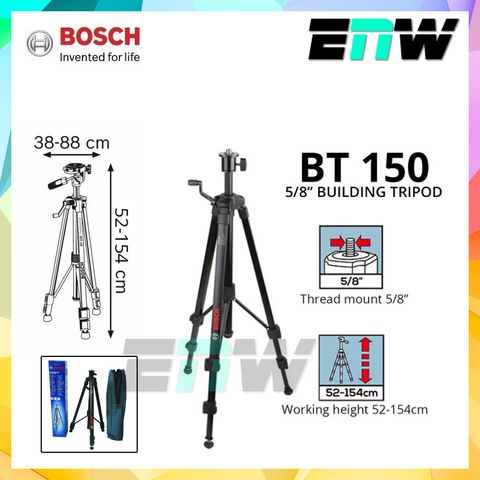 BT 150-5/8 'Bosch' Tripod Laser Stand - 0601096C80. W ( 3165140847193 ) –  ENW Hardware