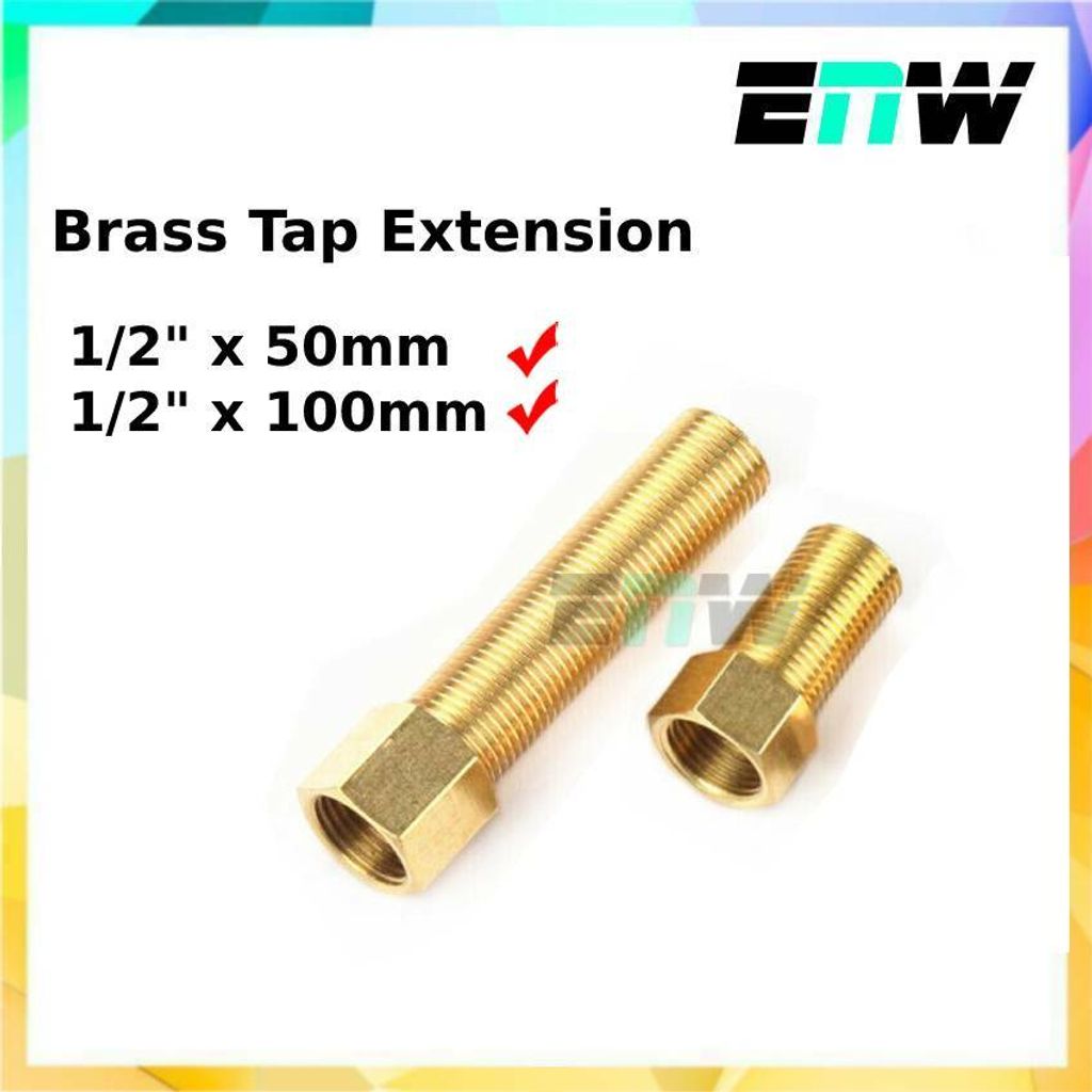 1/2" x 50mm / 1/2" x 100mm Brass Tap Extension ENW Hardware