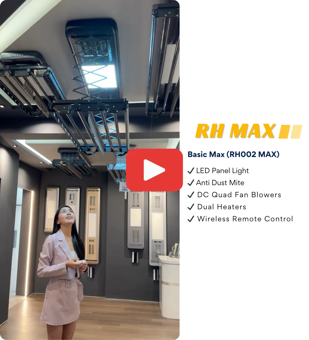 RH002 - Remode Hub - Product -  Automated Laundry System - Quad Heaters - DC Quad Fan Blowers - Faster Laundry Drying - Plasma Ion Tech - Anti Dust Mite - Remote Control - Mobile App Control - Voice Control  -  RH002 MAX Instruction Video