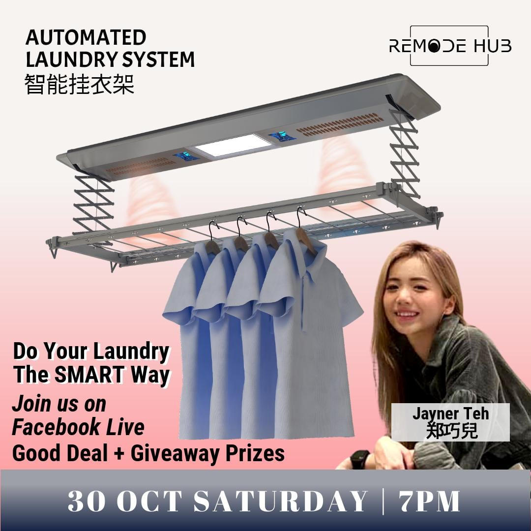 30 OCT 2021 SAT 7PM FB LIVE + GOOD DEAL + GIVEAWAYS ππ Join Jayner Teh ε·§ε
to Do Your Laundry The SMART Way! 10ζ30ε· ζδΈ7ηΉε
δΈδ½ ζηΊ¦