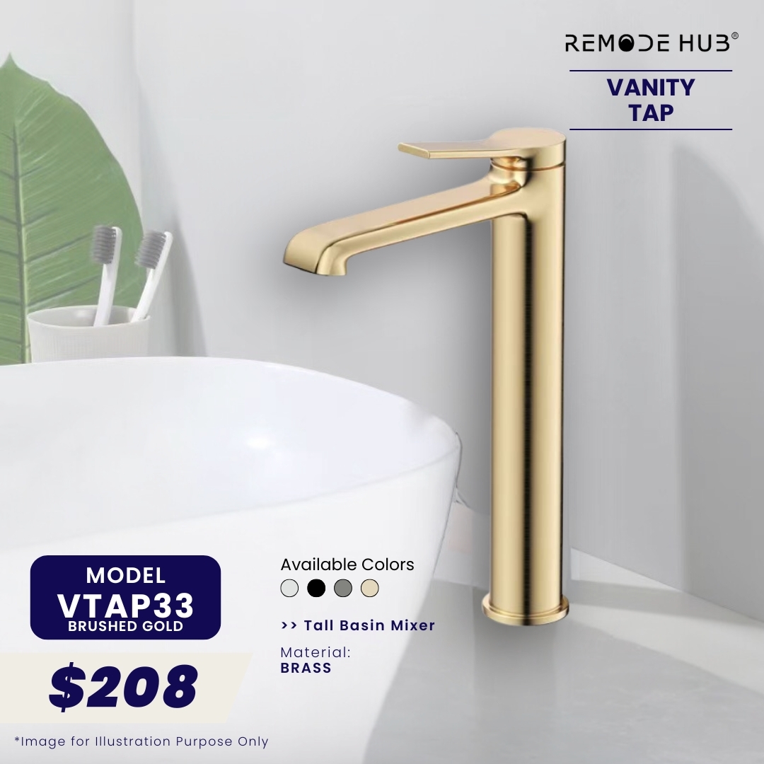 VTAP33-BRUSHED GOLD
