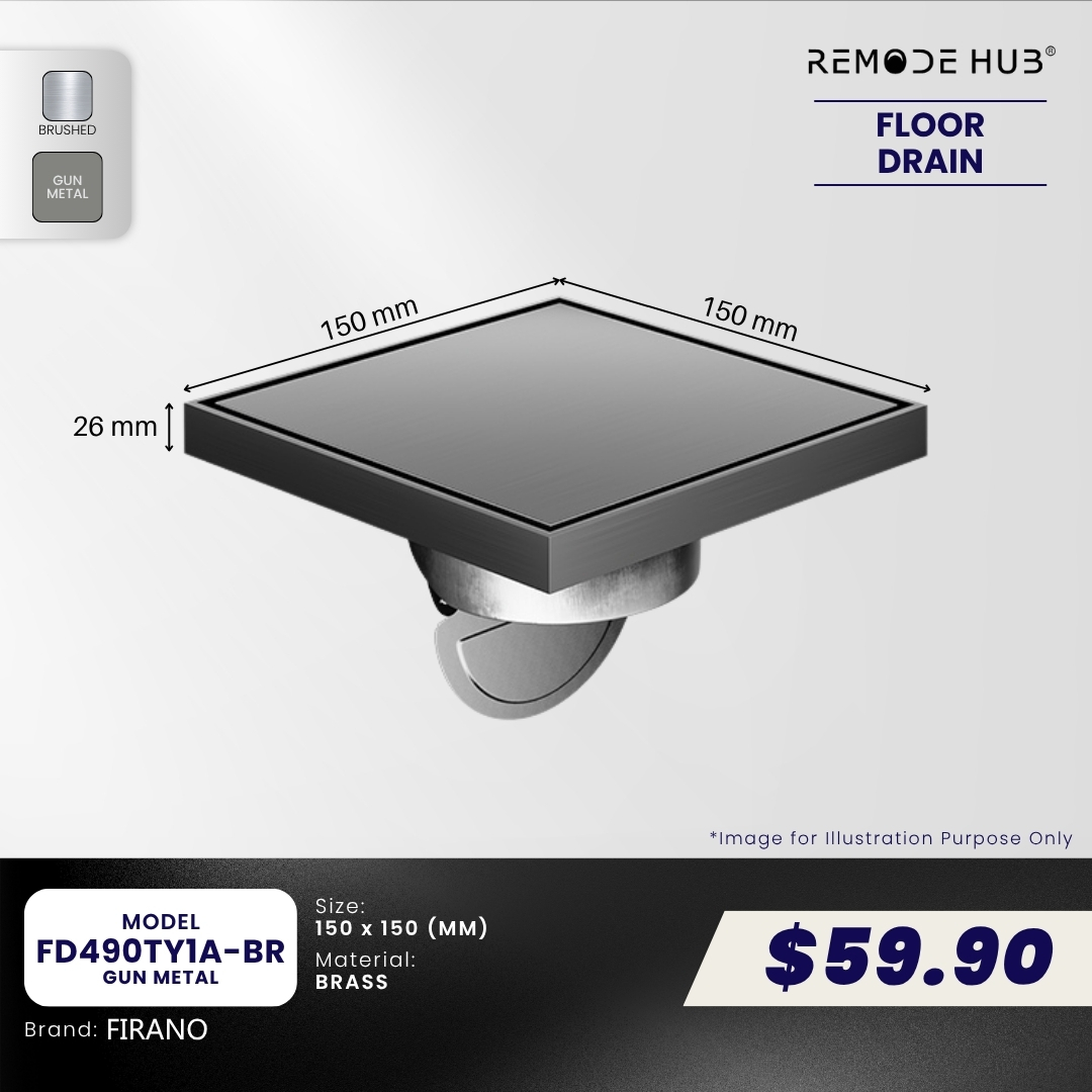 FD490TY1A-BR-GUN METAL (15CM)