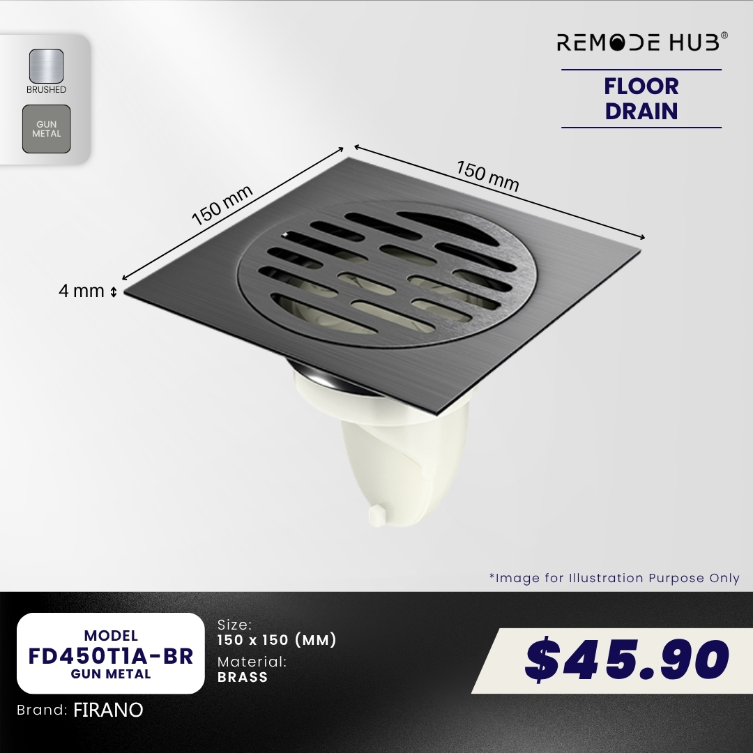 FD450T1A-BR-GUN METAL (15CM)