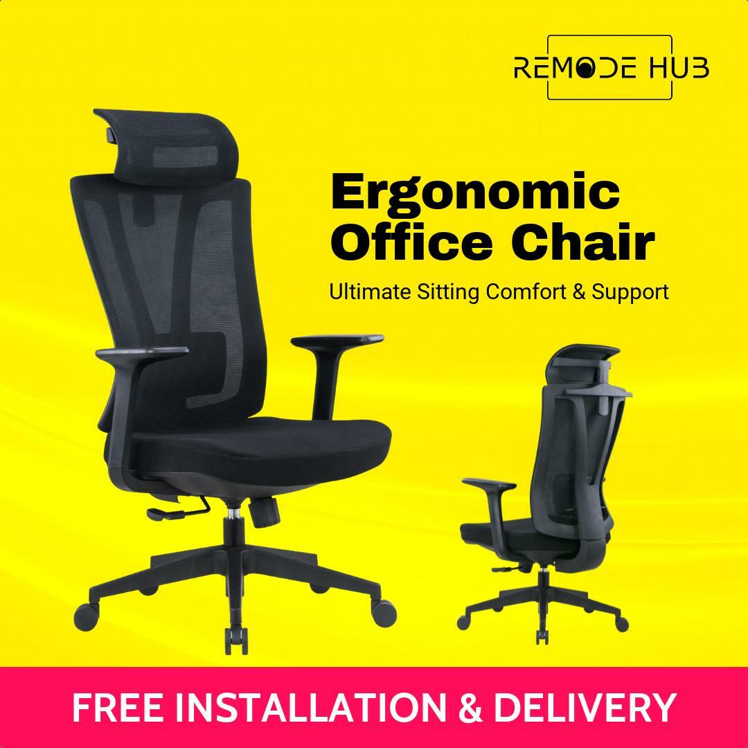 ERGONOMIC OFFICE CHAIR FREE DELIVERY INSTALLATION Remode Hub Pte Ltd