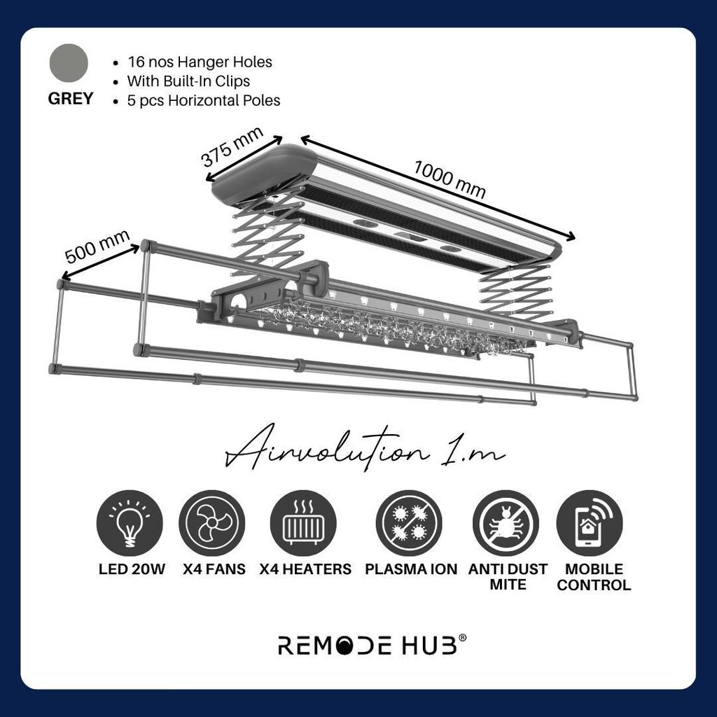 Airvolution 1m grey