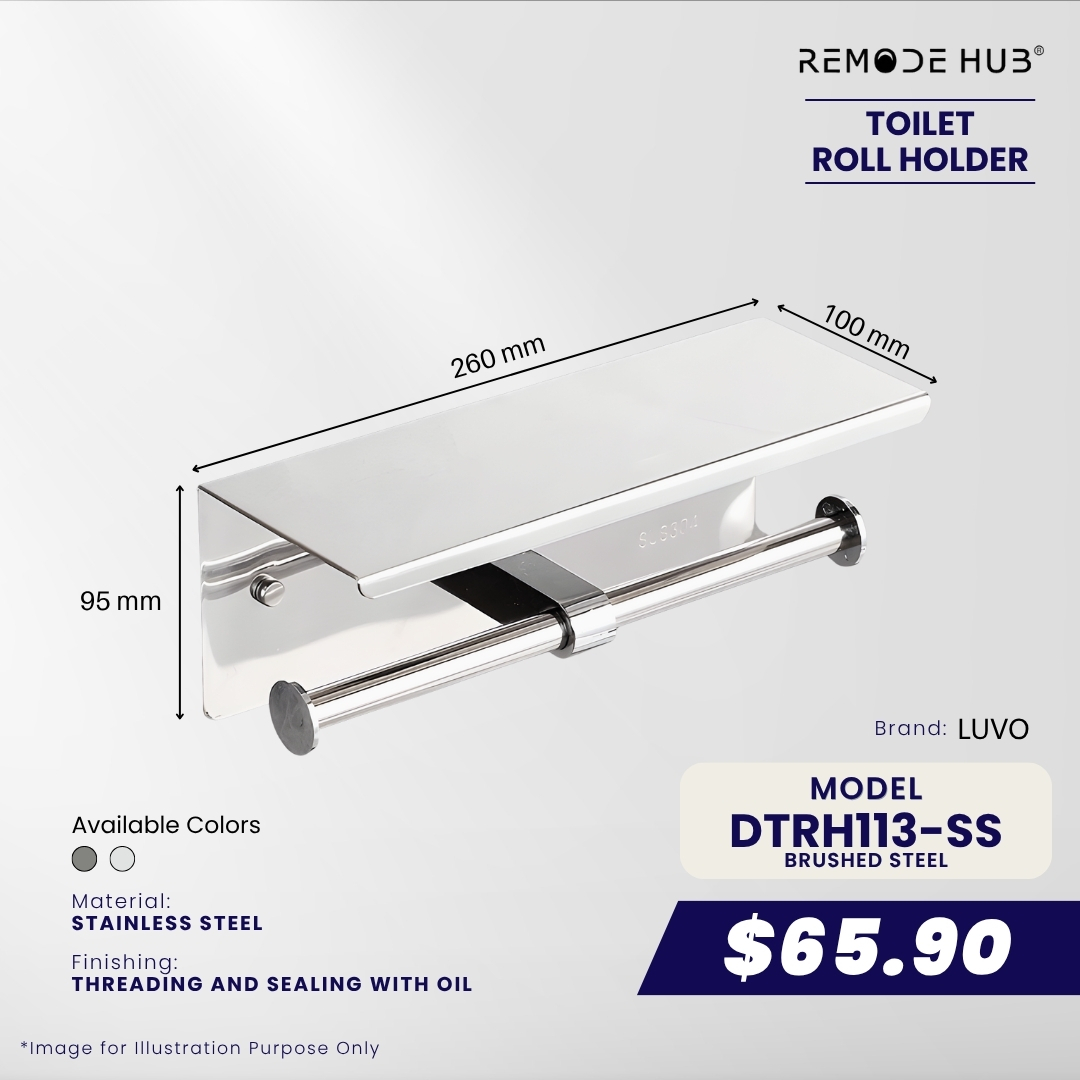 DTRH113-SS-BRUSHED STEEL