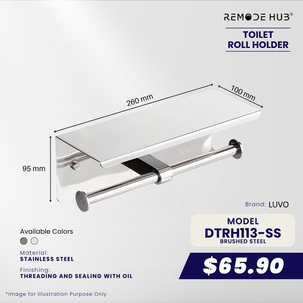 DTRH113-SS-BRUSHED STEEL