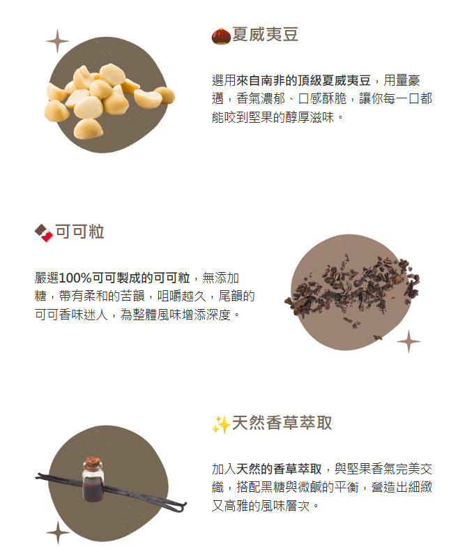 夏威夷豆可可利燕麥脆片原料