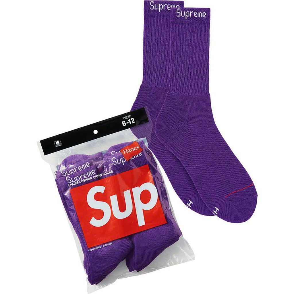 Supreme Hanes® Crew Socks (4 Pack) – Peggie In Supreme Hanes Crew Socks (4 Pack)