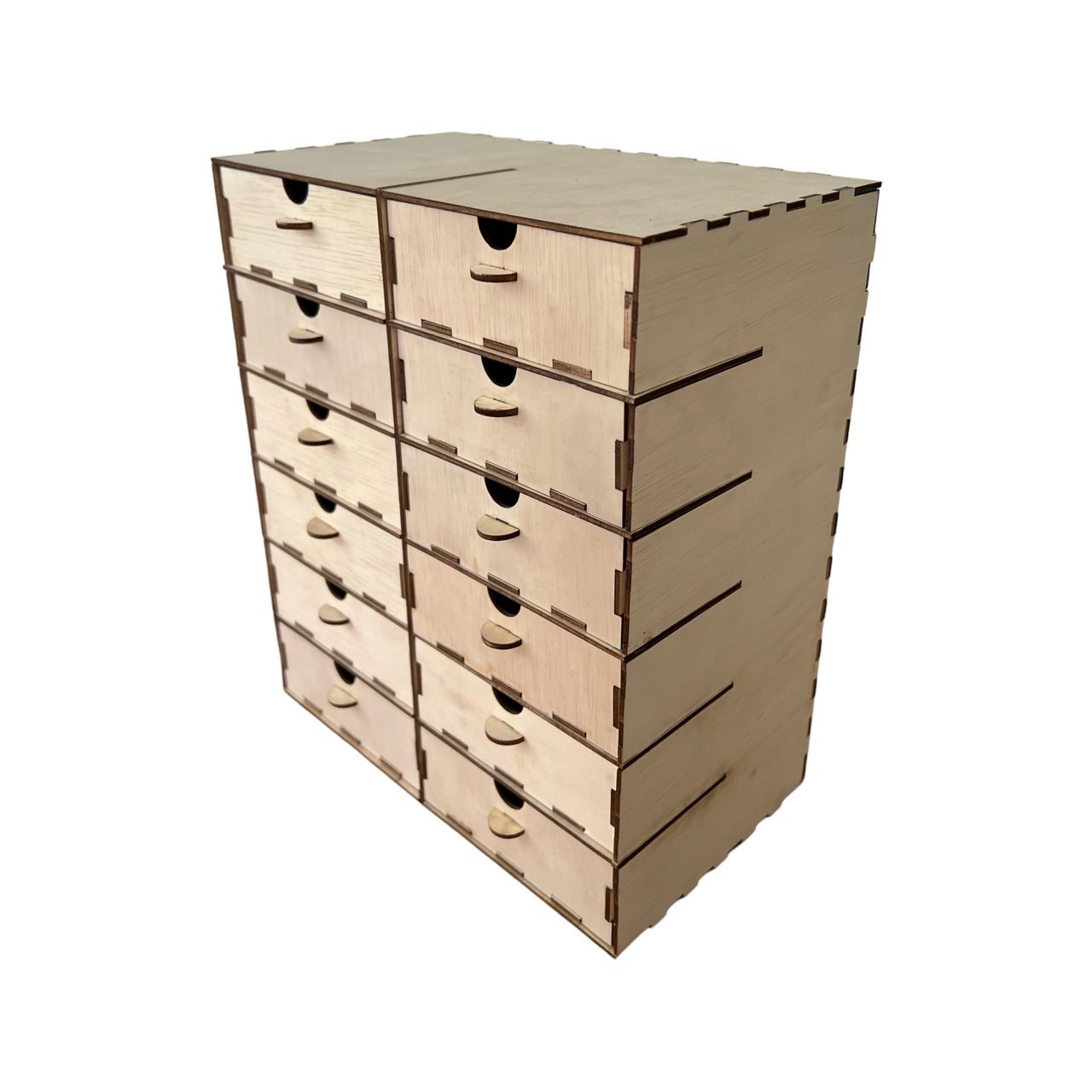 Mini Chest of 12 Drawers Birch 7