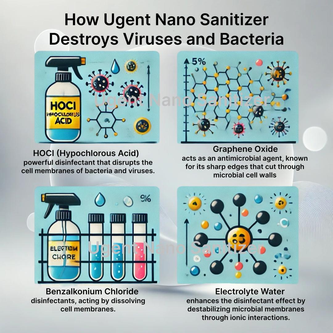 how Ugent Nano sanitizer Kill Viruses and Bacteria 2