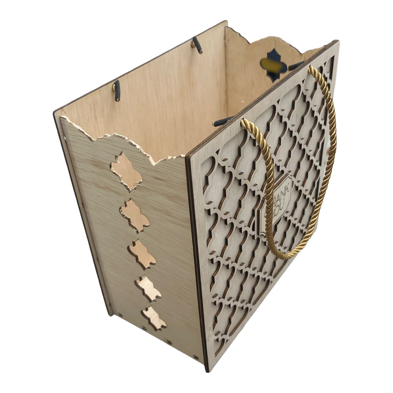 Moroccan-style lattice design wooden bag box 3