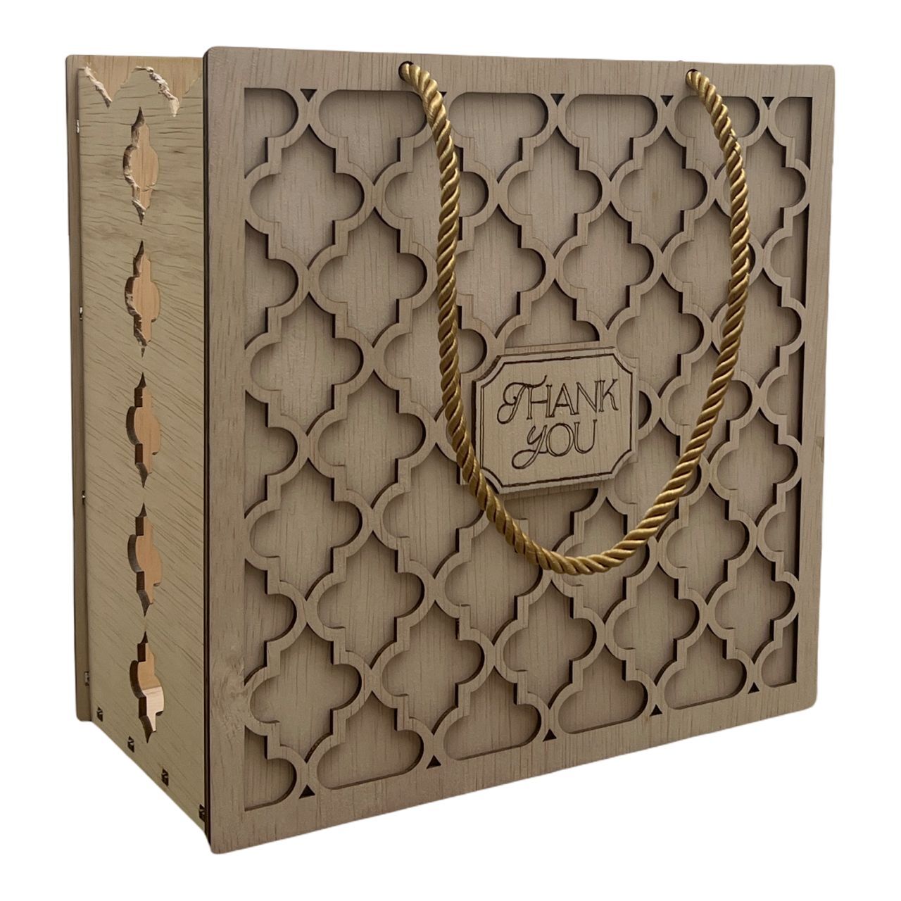 Moroccan-style lattice design wooden bag box 2