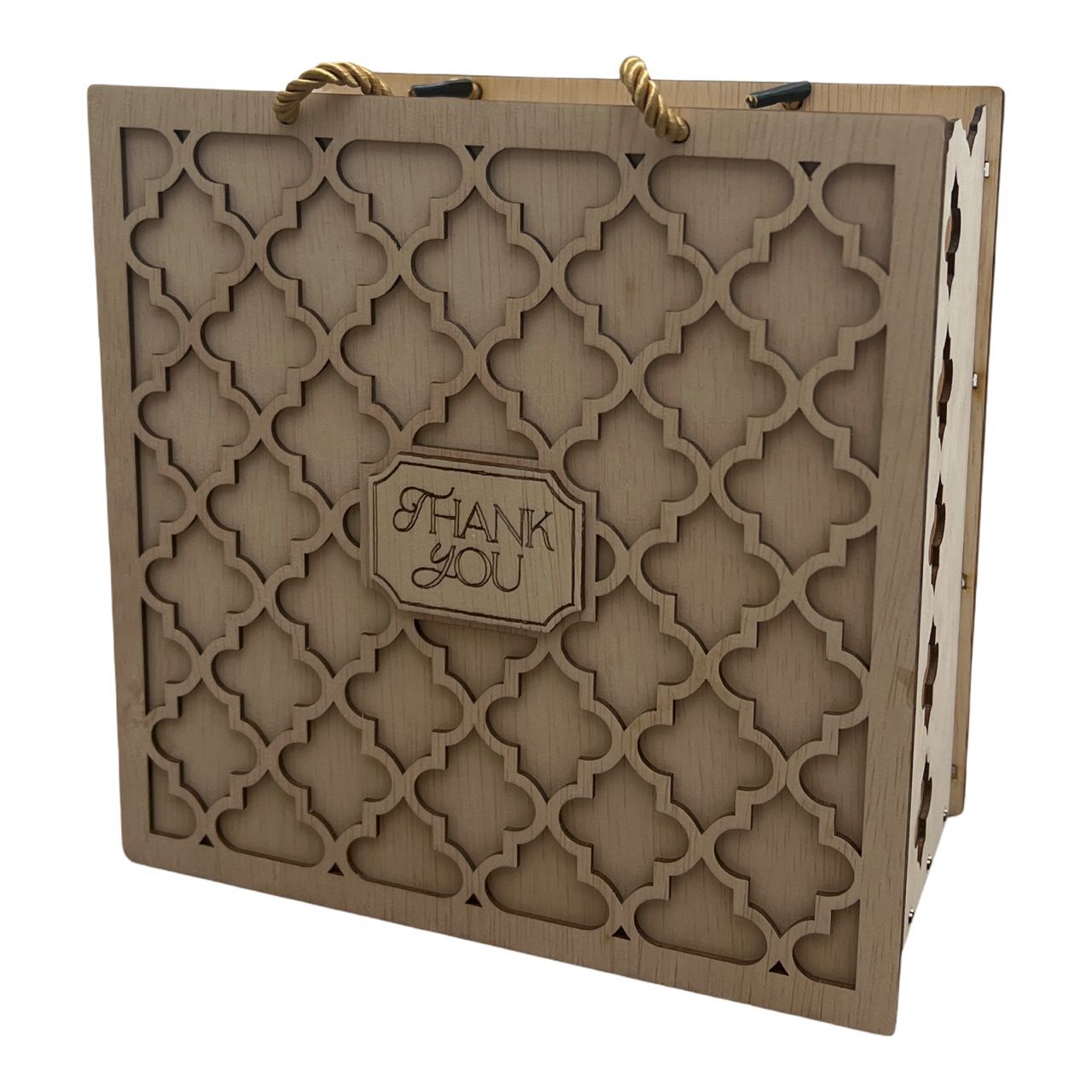 Moroccan-style lattice design wooden bag box 7