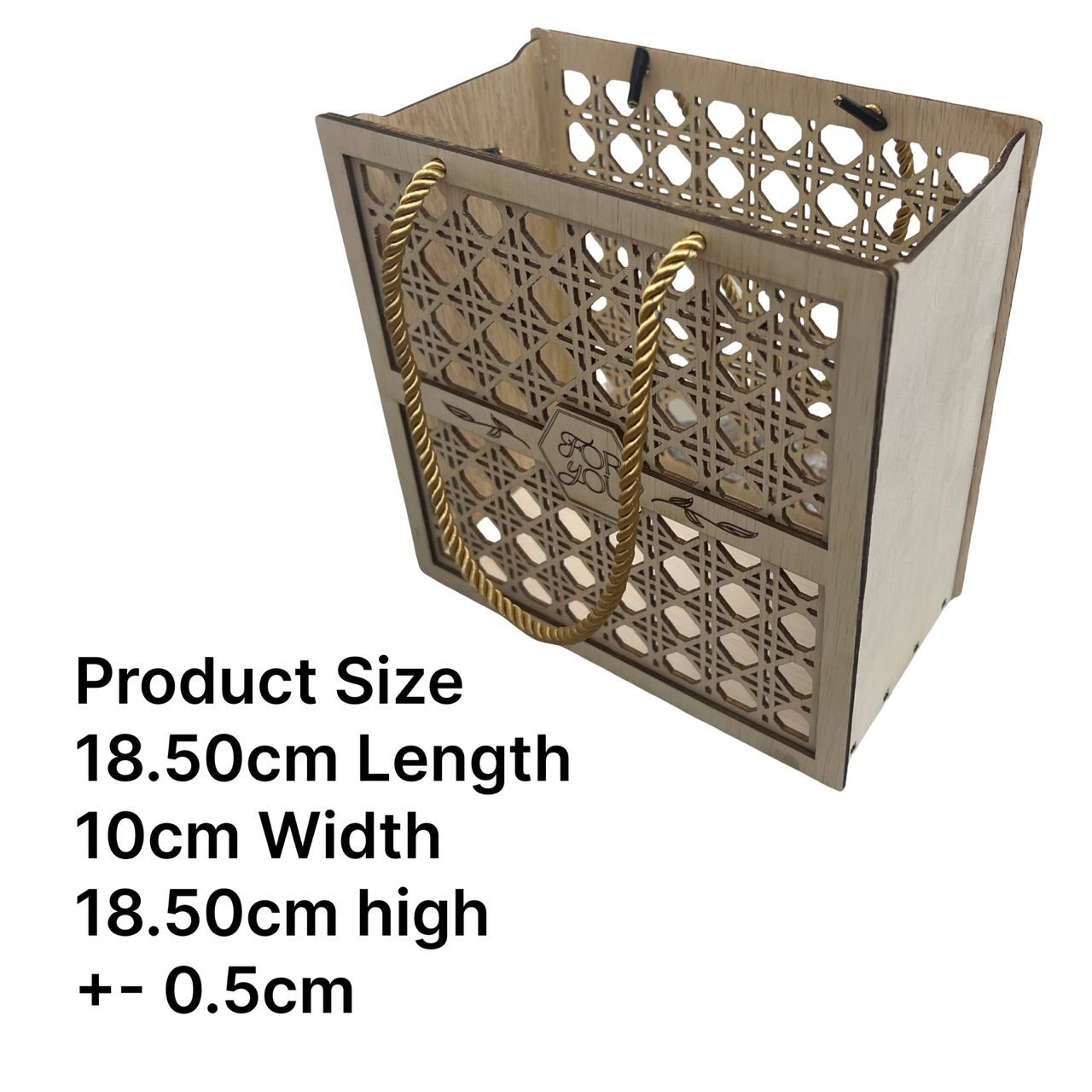 Rattan-Lattice Style Laser-Cut Wooden Gift 11