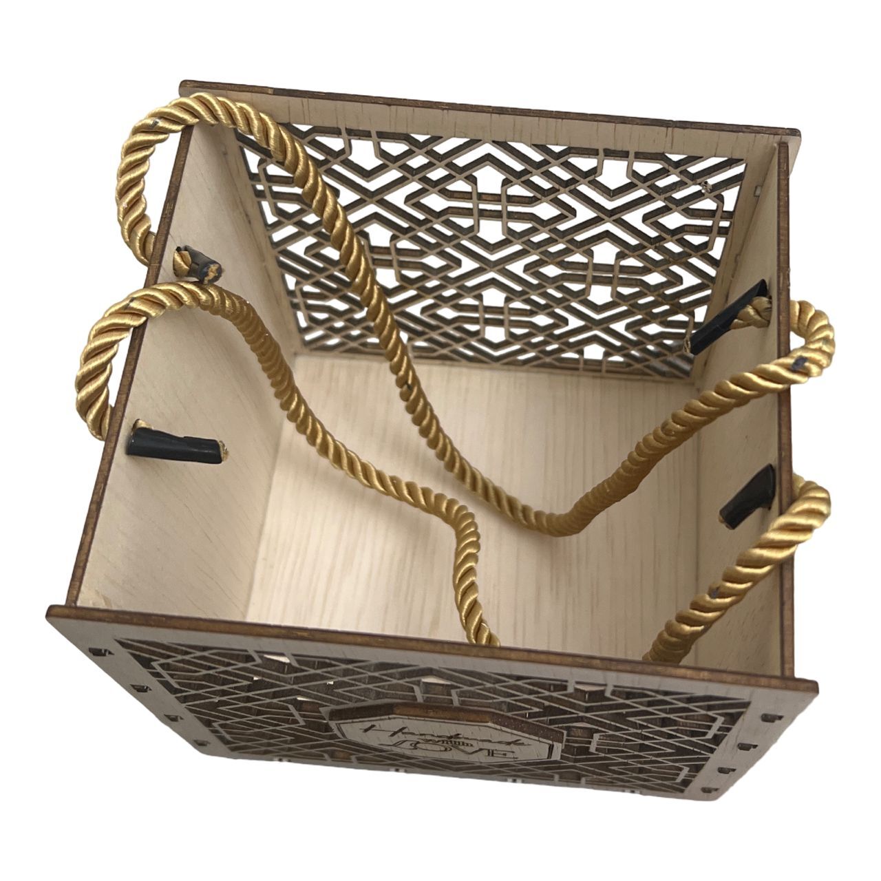Small Geometric Laser-Cut Wooden Gift Box 9