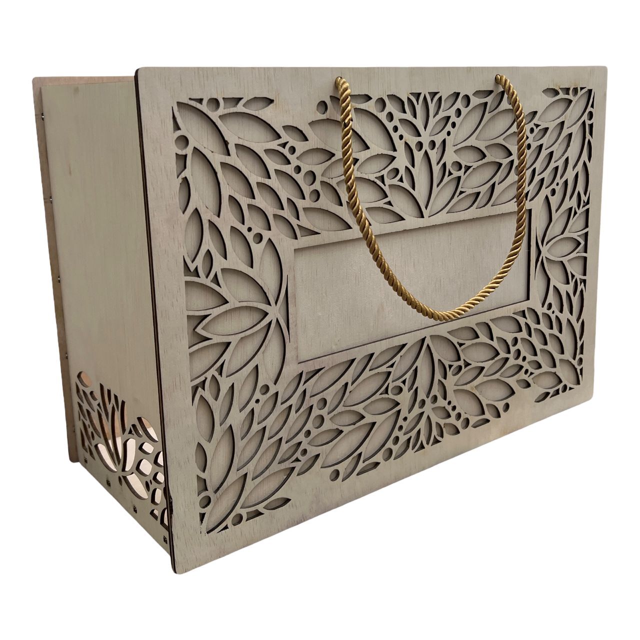 Large Floral Pattern Wooden Gift Box 8