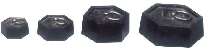 A3685 - Weight with ring, 1kg, hexagonal, iron