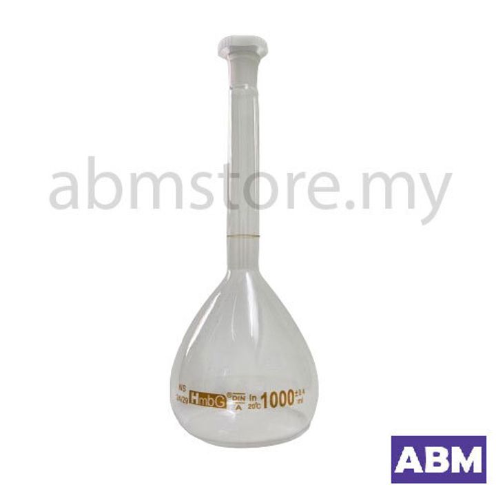 G1361-FLASK VOLUMETRIC 1000ML, PS, CLASS A, AMBER MARK, BORO, HMBG-abmstore.my-01