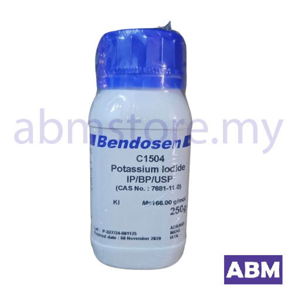 C1504-Potassium Iodide IP,BP,USP. Bendosen 250g-abmstore.my-01