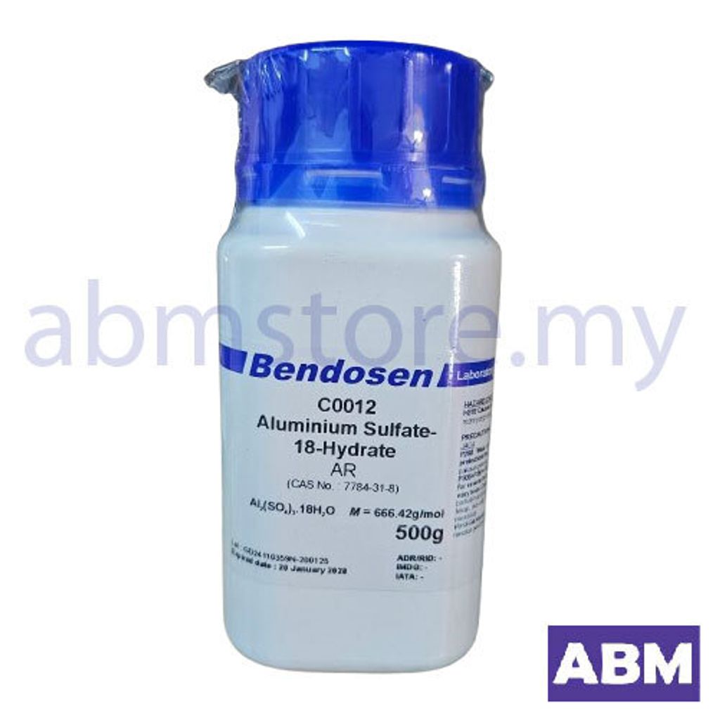 C0012-ALUMINIUM SULFATE 18H2O AR, BENDOSEN-abmstore.my-01