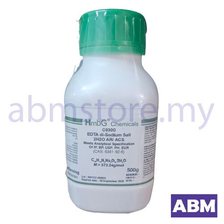 C0300-EDTA DI-SODIUM SALT 2H2O ARACS IP,BP,USP,PH.EUR. HMBG 500GMP-abmstore.my-01