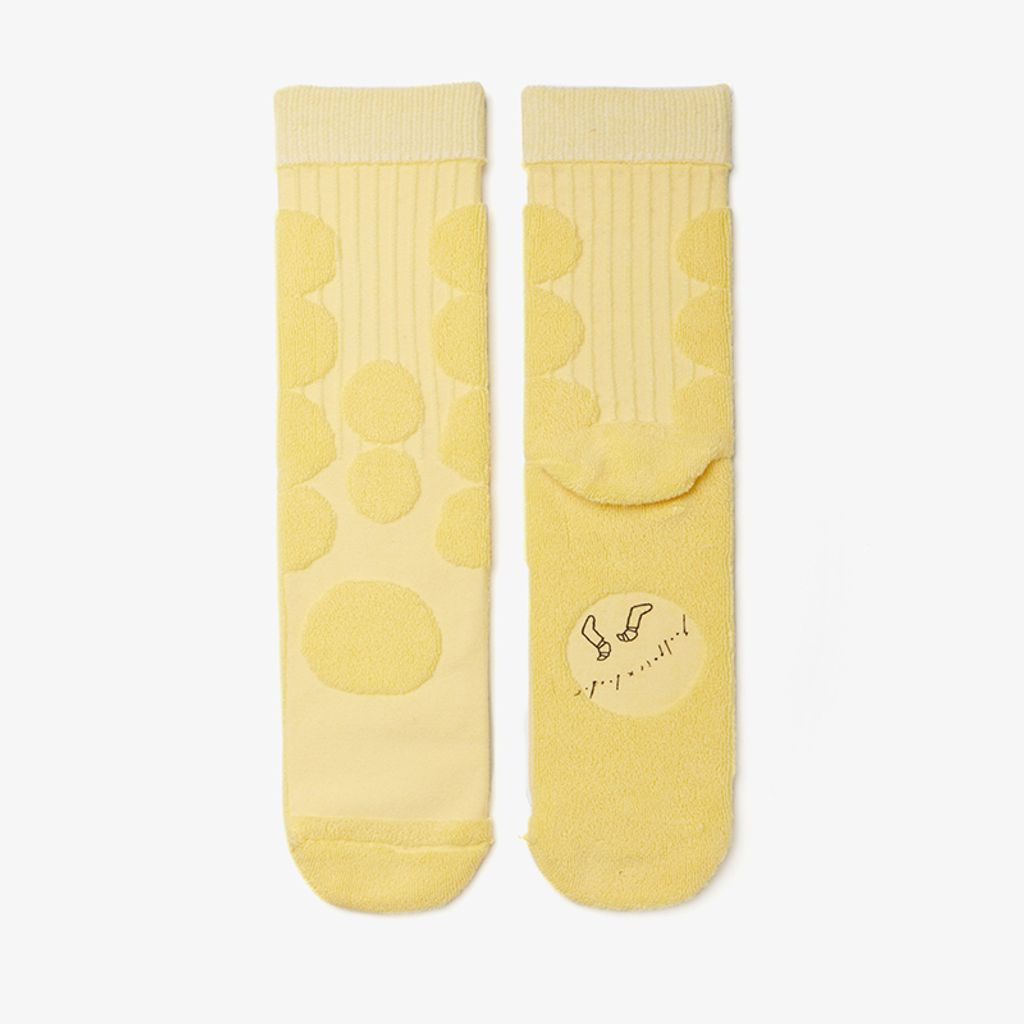 OOOO OYA Light Yellow Socks Patterned Socks dou dou