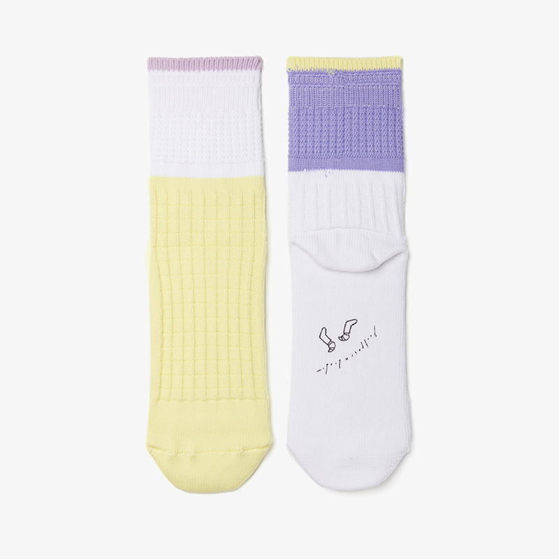 OOOO ONO Off White Socks | Odd Colour Patterned Socks – dou dou