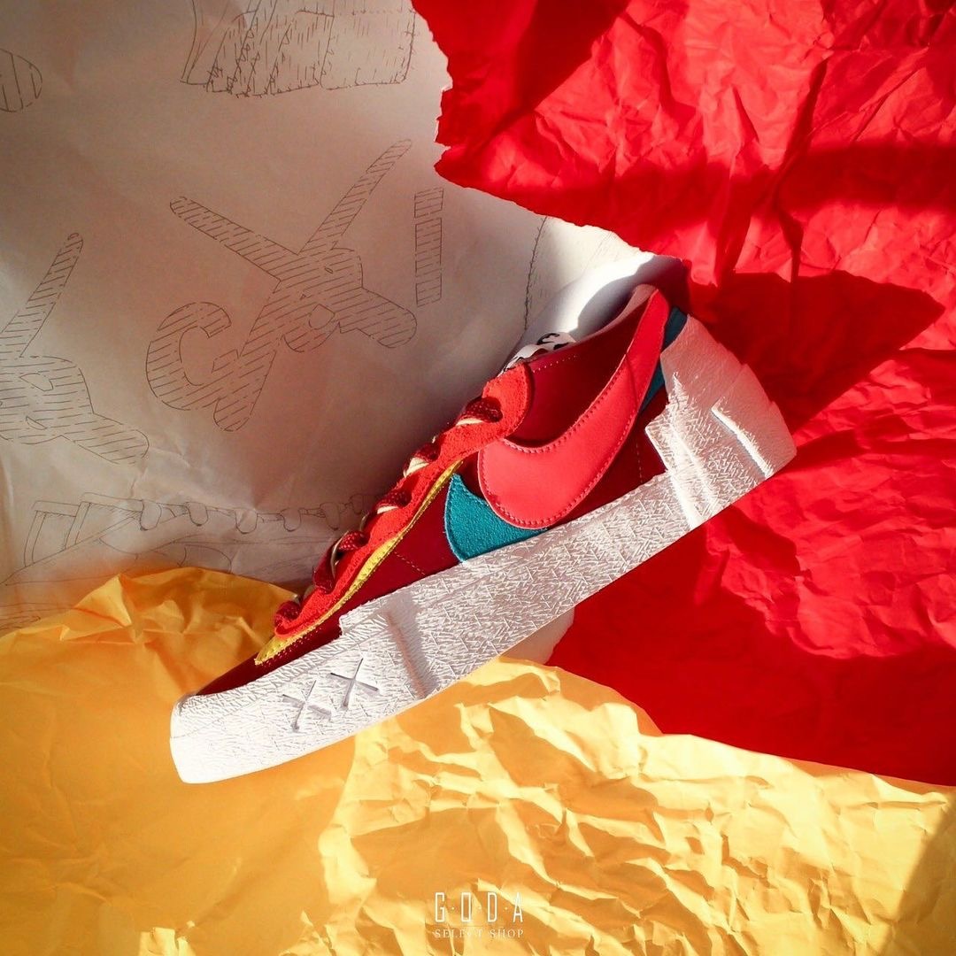 限量聯名款) NIKE X KAWS X SACAI BLAZER LOW 酒紅DM7901-600 – GODA