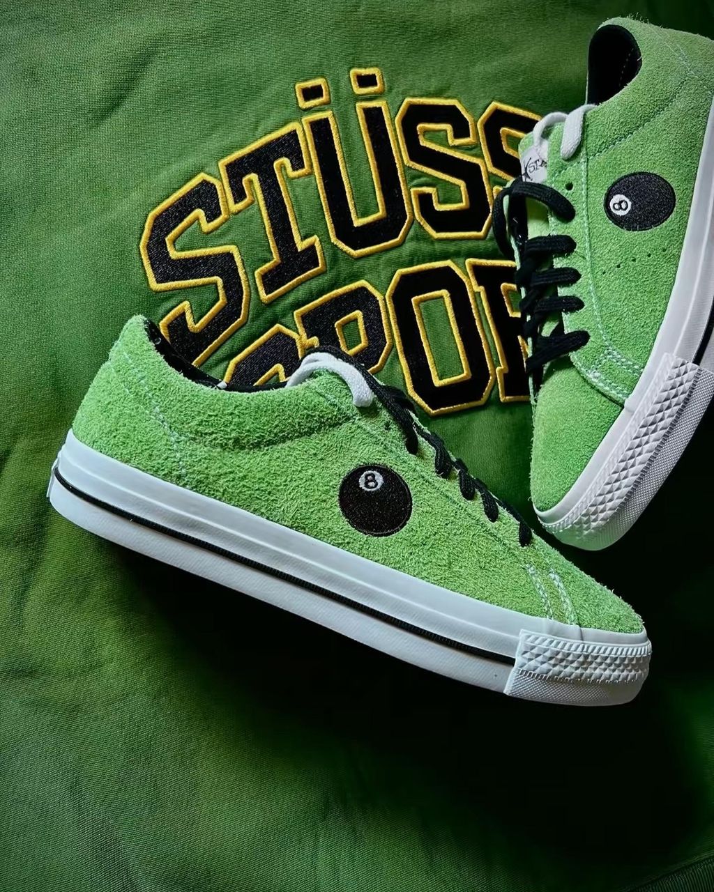 限時接單) STUSSY X CONVERSE ONE STAR PRO 8號球綠色低筒A03712C