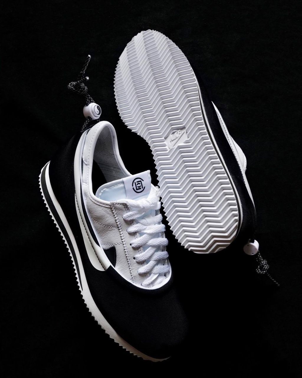 聯名款) CLOT X NIKE CORTEZ SP CLOTEZ YIN YANG 阿甘黑白三合一功夫鞋