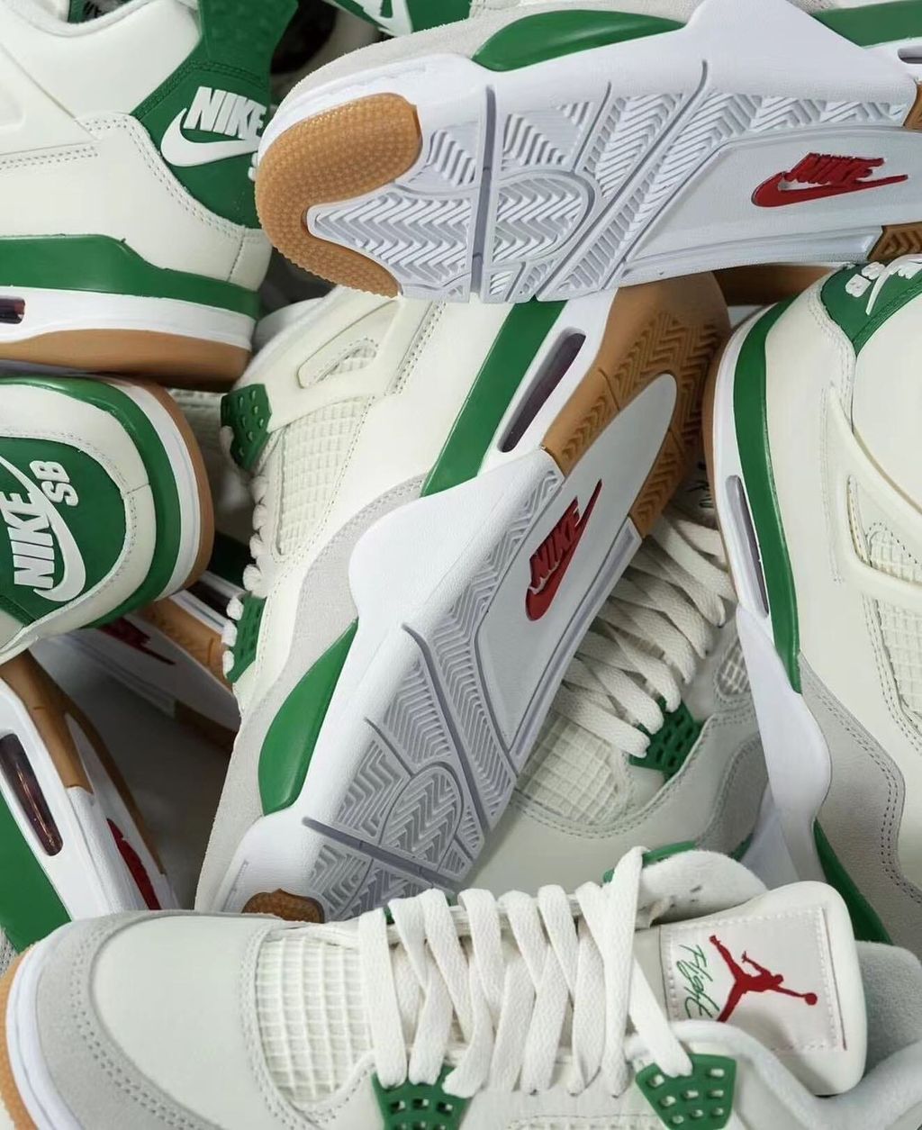 自家聯名) NIKE SB X AIR JORDAN 4 PINE GREEN 松綠色向兩名代表人物