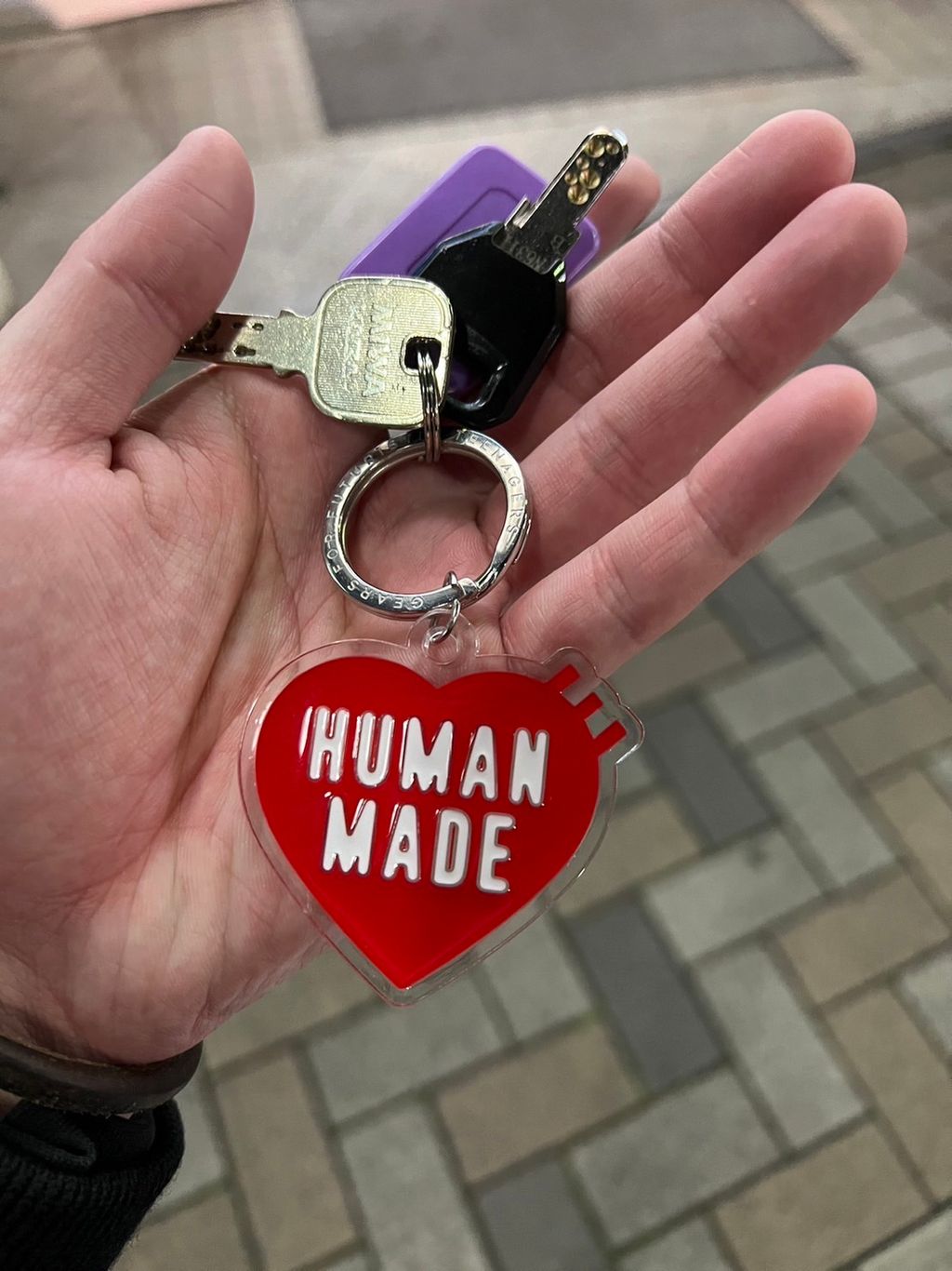 Human Made Heart Keyring