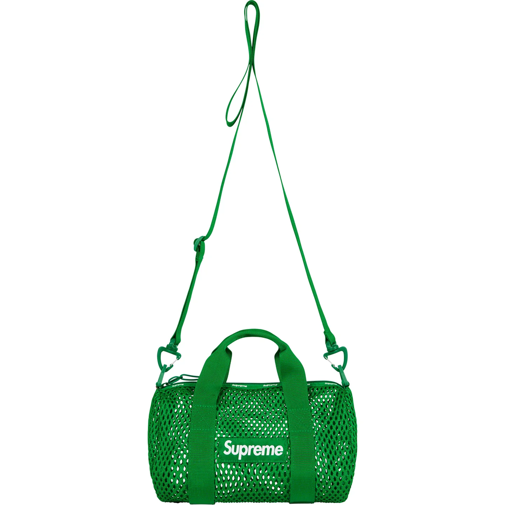 SUPREME MESH MINI DUFFLE BAG SS23 洞洞小包鏤空肩包(白紅/綠黑/豹紋