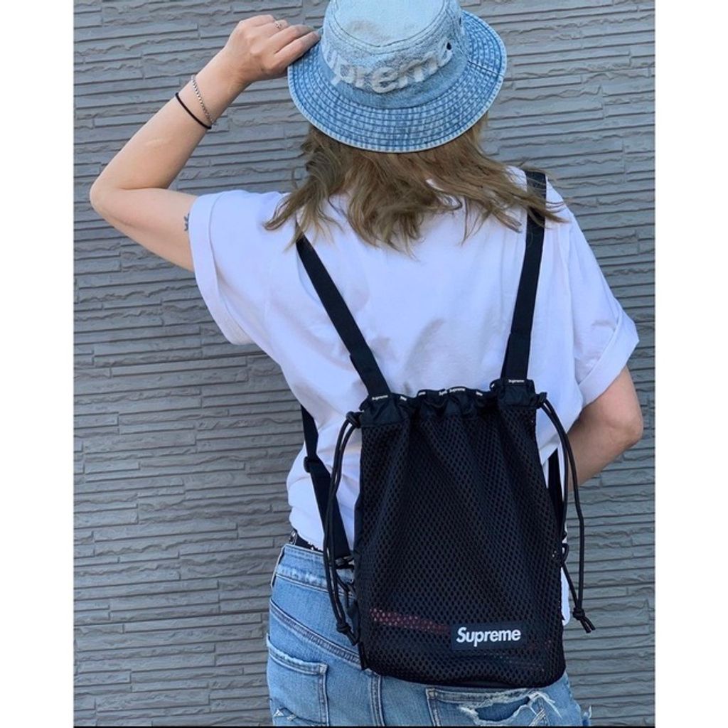 限時接單) SUPREME MESH SMALL BACKPACK SS23 洞洞小後背包鏤空(白紅